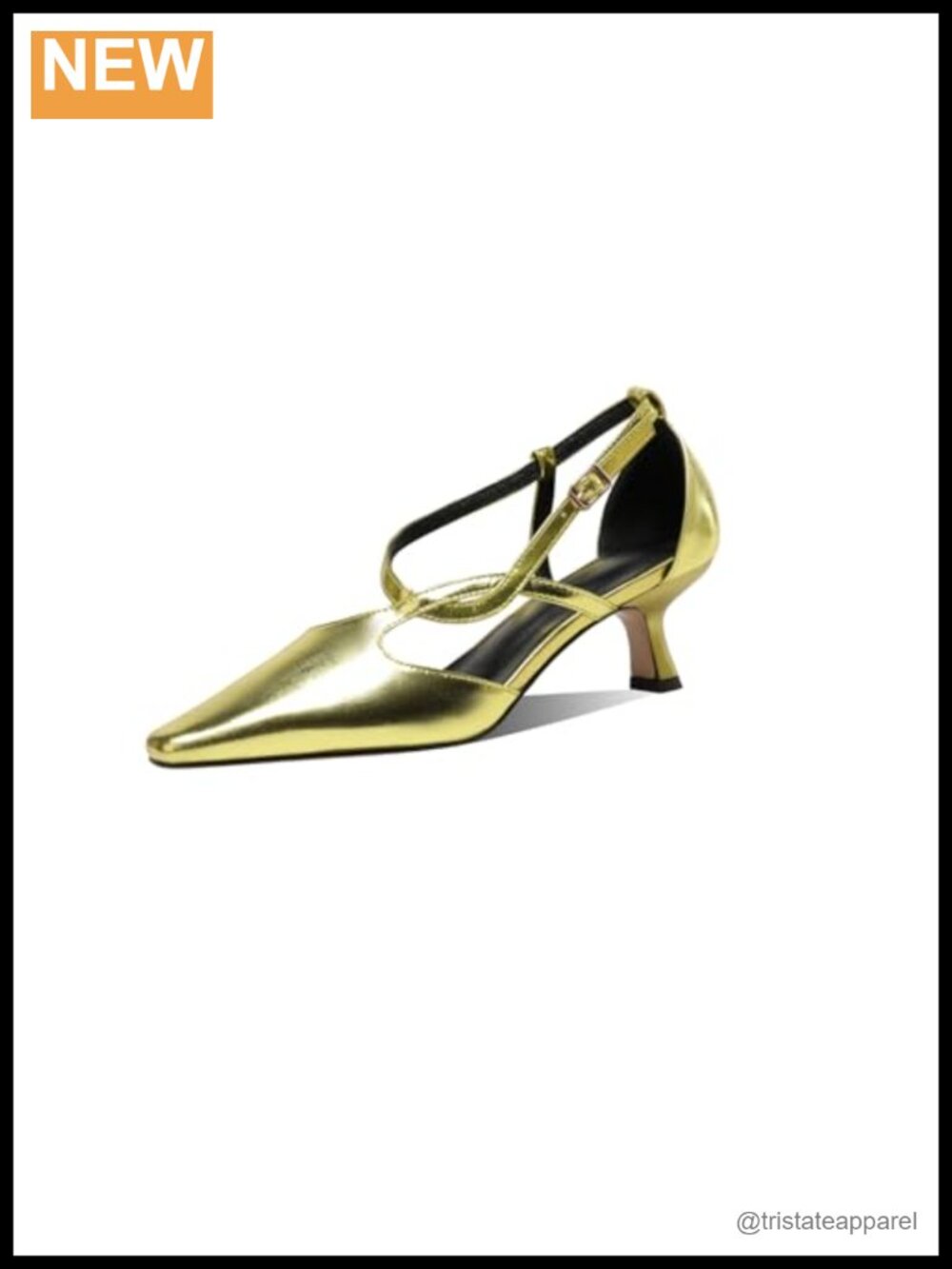 Genuine Leather Square Toe Kitten Heel Pumps